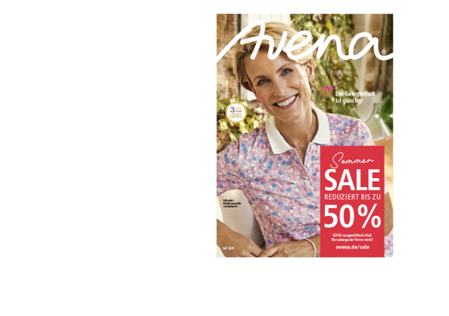 Der Titel des ersten Katalogs. Der Sommer-Sale beginnt.