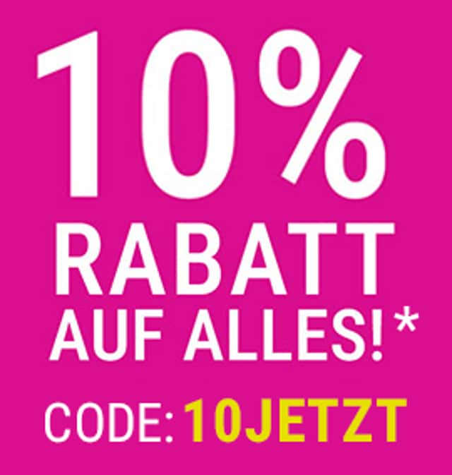 10% Rabatt auf alles! CODE: JETZT10