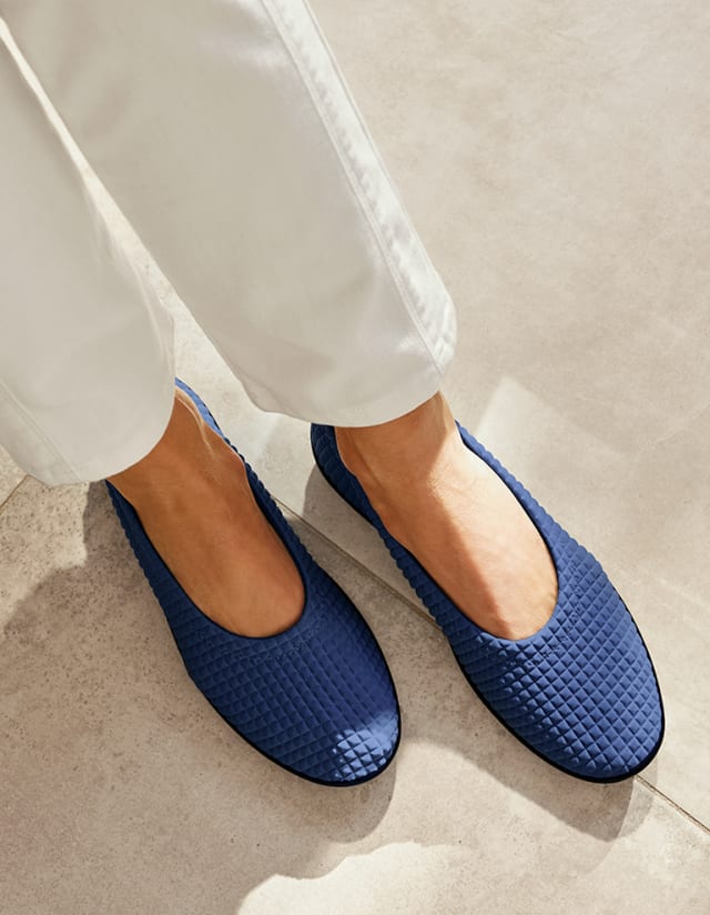 Hallux-Softslipper Sommerfrisch in dunkelblau