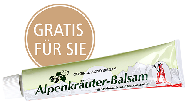 Tube Alpenkräuter-Balsam mit Weinlaub und Rosskastanie