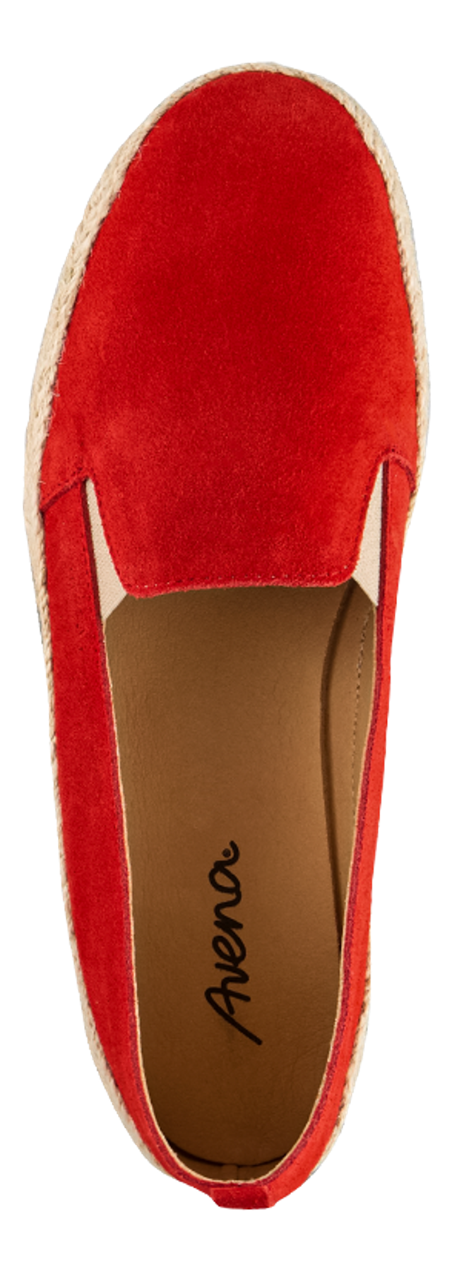 Supersoft-Slipper Ultraleicht in rot und Semler-Mesh Sneaker in orange.