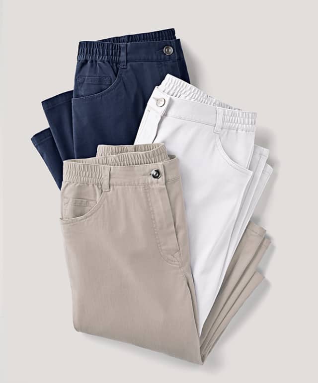 Lyocell-Stretchhose Supersoft in drei Farben.