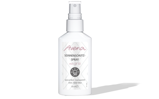 Sonnenschutzspray mit LSF 50 in einer Pumpflasche