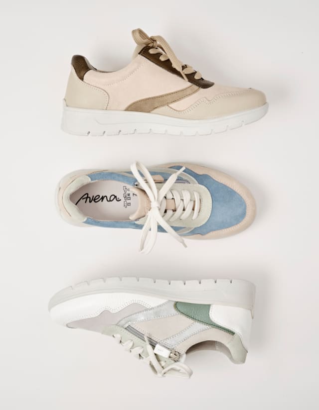 Hallux-Schnürer Softstep in drei Farben.