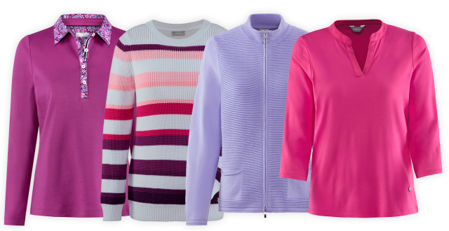 Auswahl an Damen-Shirts und -Pullover