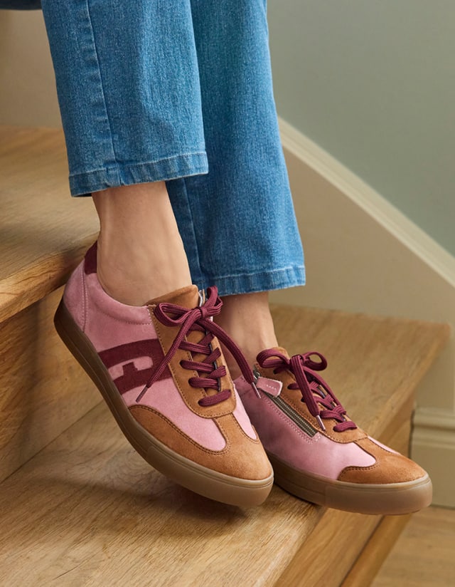 Hallux-Schnürer-Soft in Rosa/ Braun