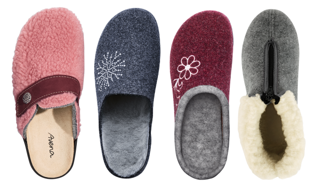 Auswahl an Hausschuhen