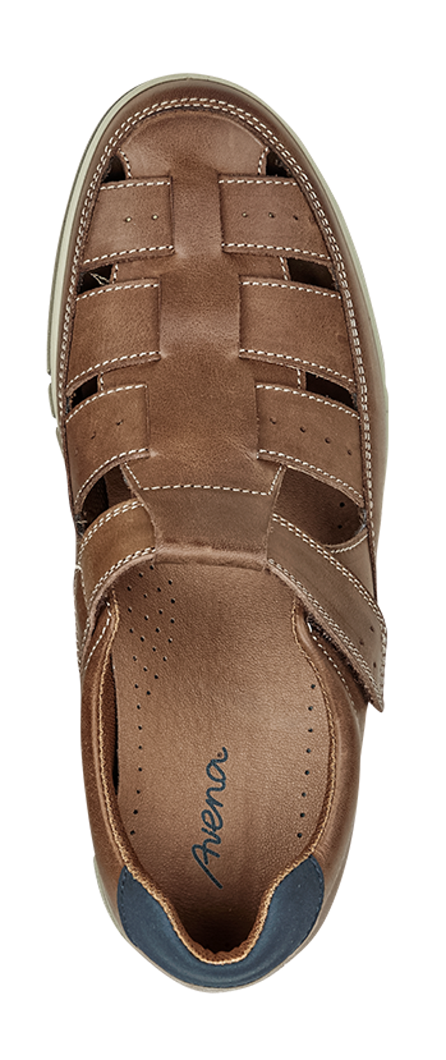 Antishock-Sandalenschuh in Braun und 
Hallux-Klettsneaker Extraweich in Grau.
Alles im Sale