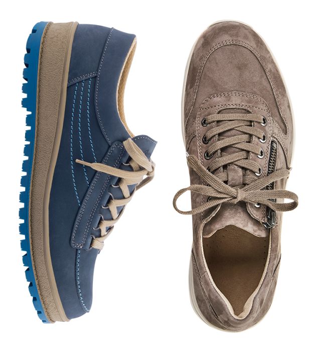 Aquastop Schnürer in Blau und Avena-Therapie-Sneaker in Grau. Schuhe sind im SALE.