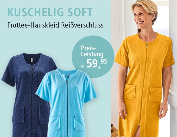 Frottee-Hauskleid Reißverschluss | Avena