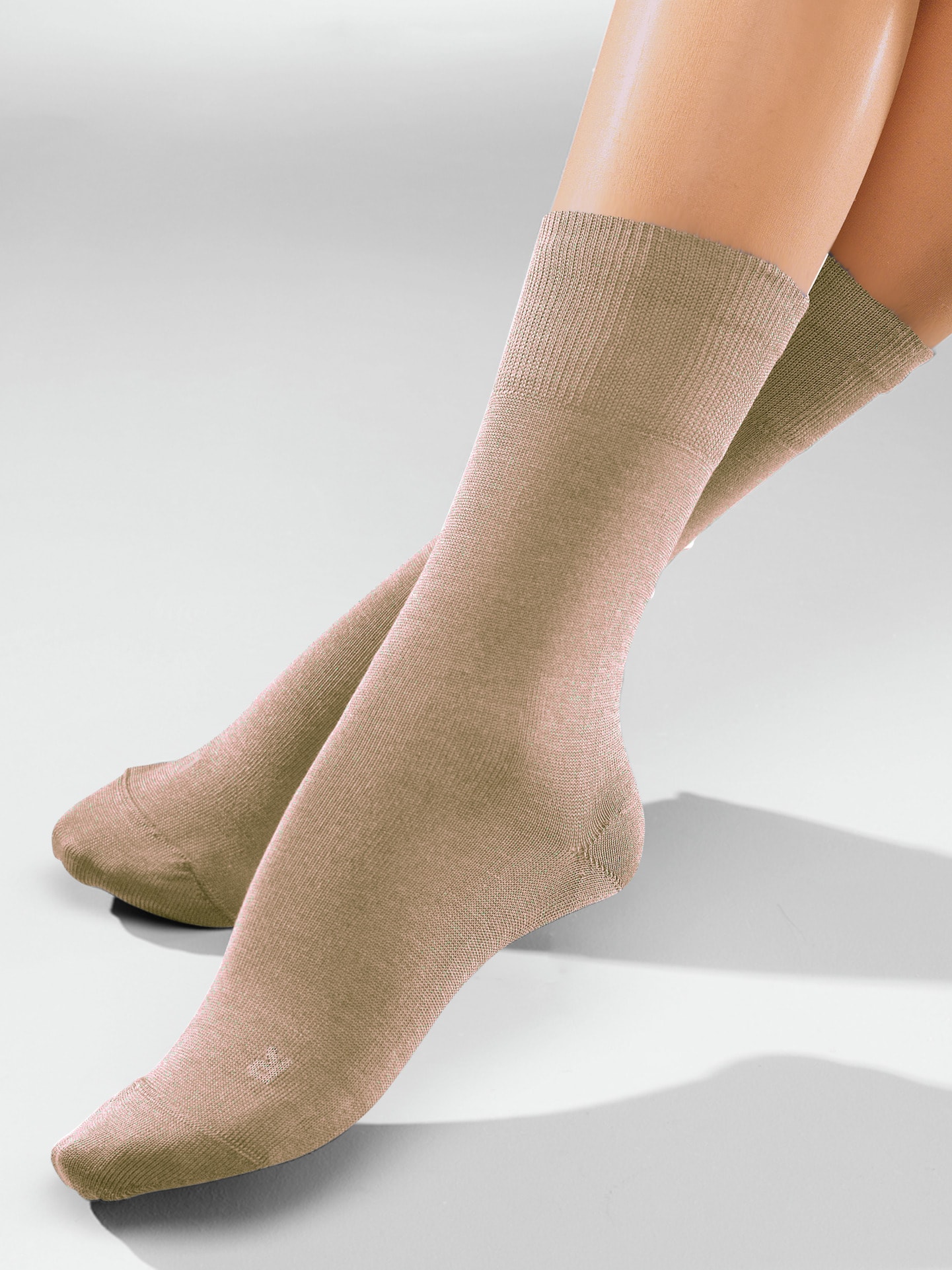 Diabetiker-Socken 2 Paar für Unisex | Beige | Avena