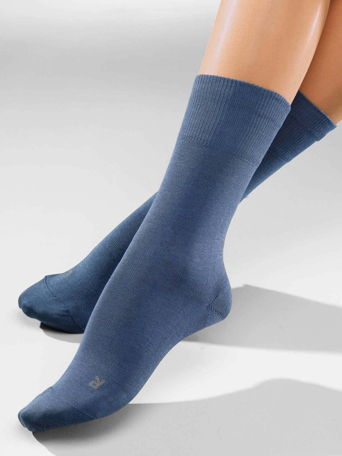 Diabetiker-Socken 2 Paar Graublau