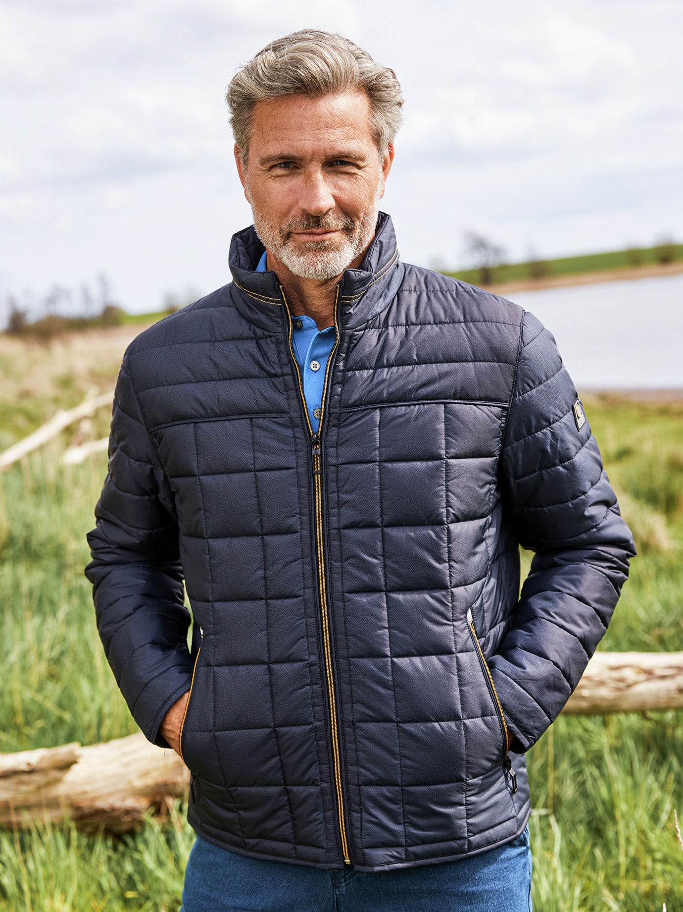 Leicht-Steppjacke Marine