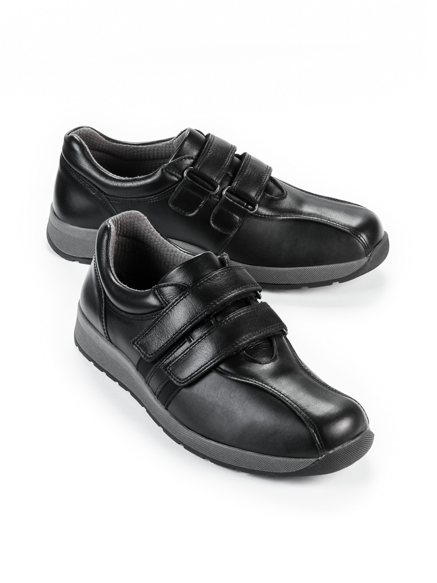 Hallux-Bequem-Klettschuh Schwarz