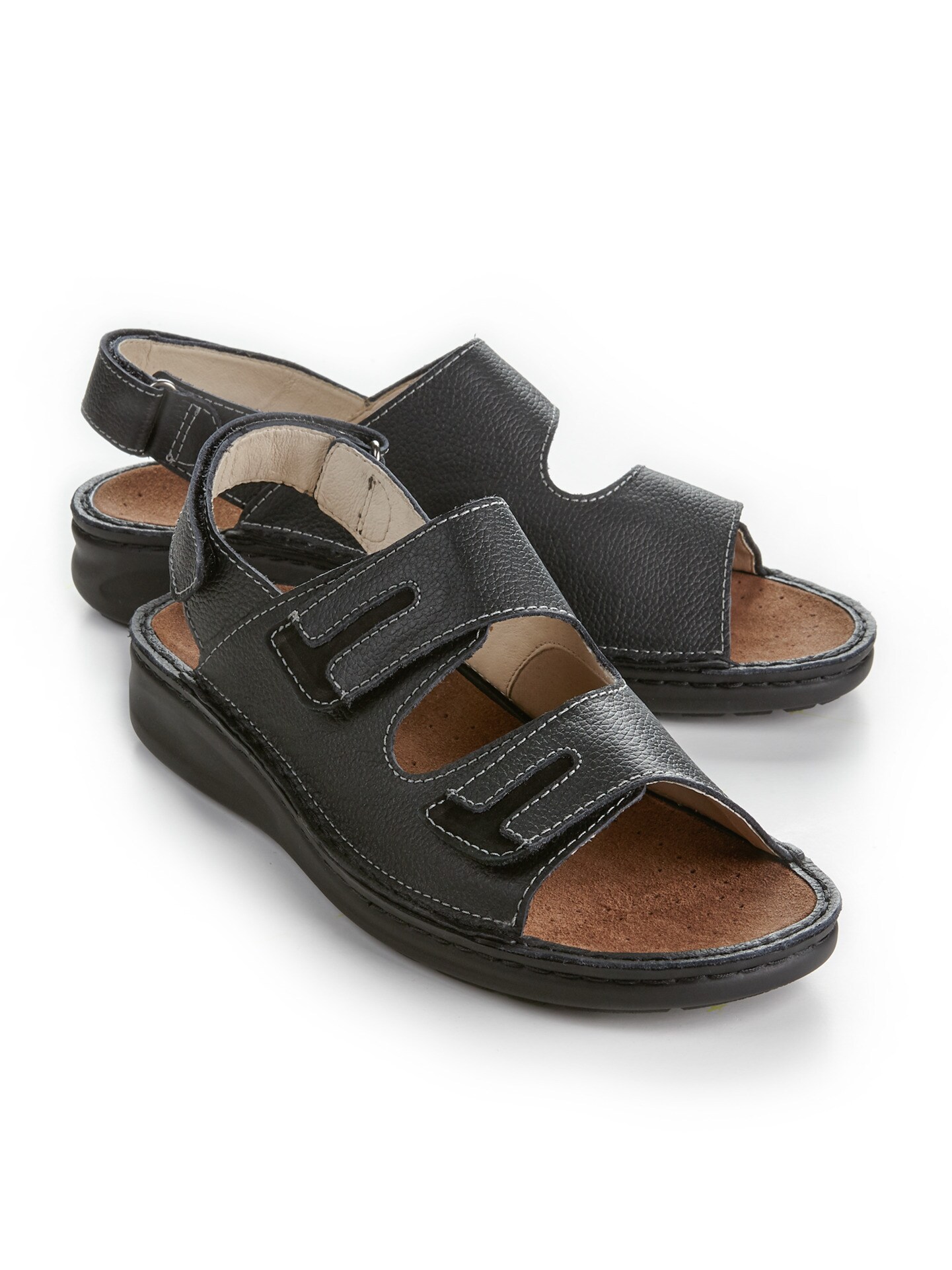 Hallux-Klett-Sandale Schwarz