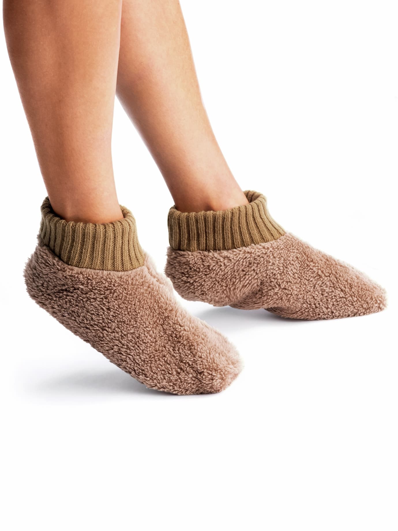 Bett- und Couchsocken Thermo Braun