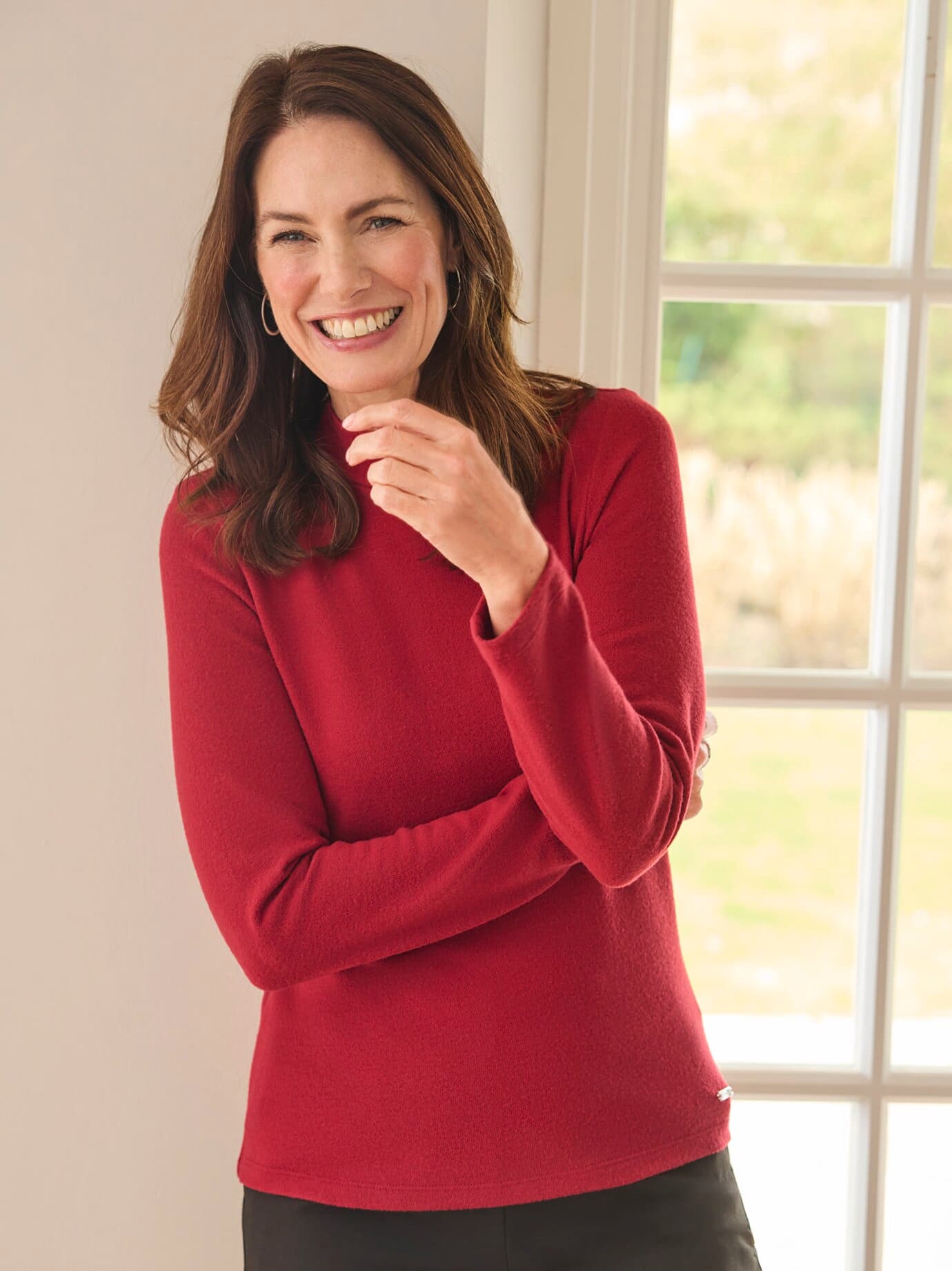 Thumbnail - Kuschel-Shirt Stehkragen