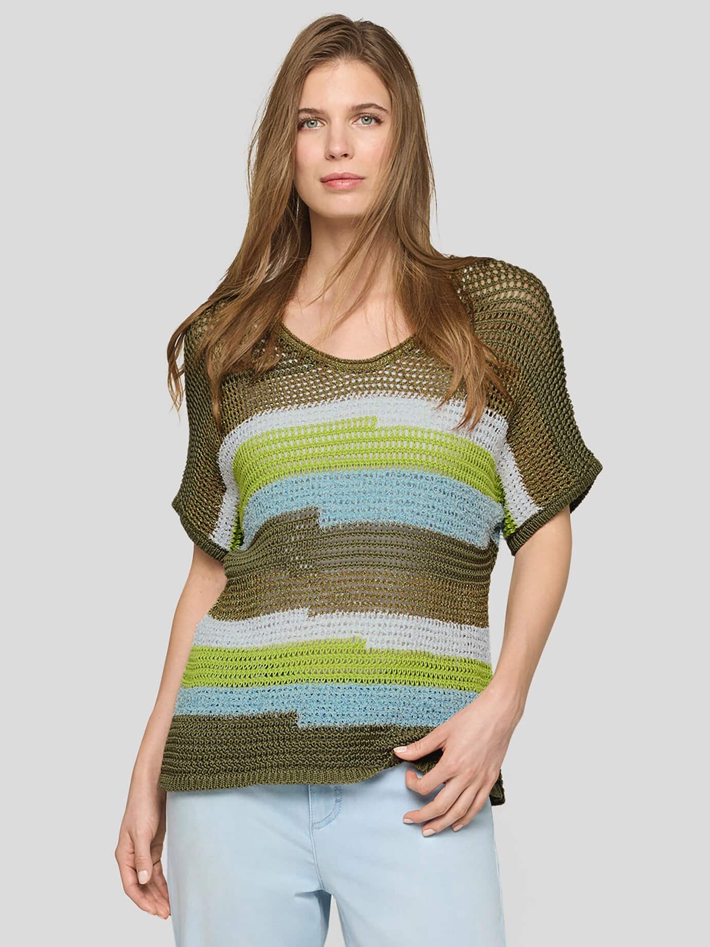 Strick-Shirt Dschungel - Thymian - female - Size: 38