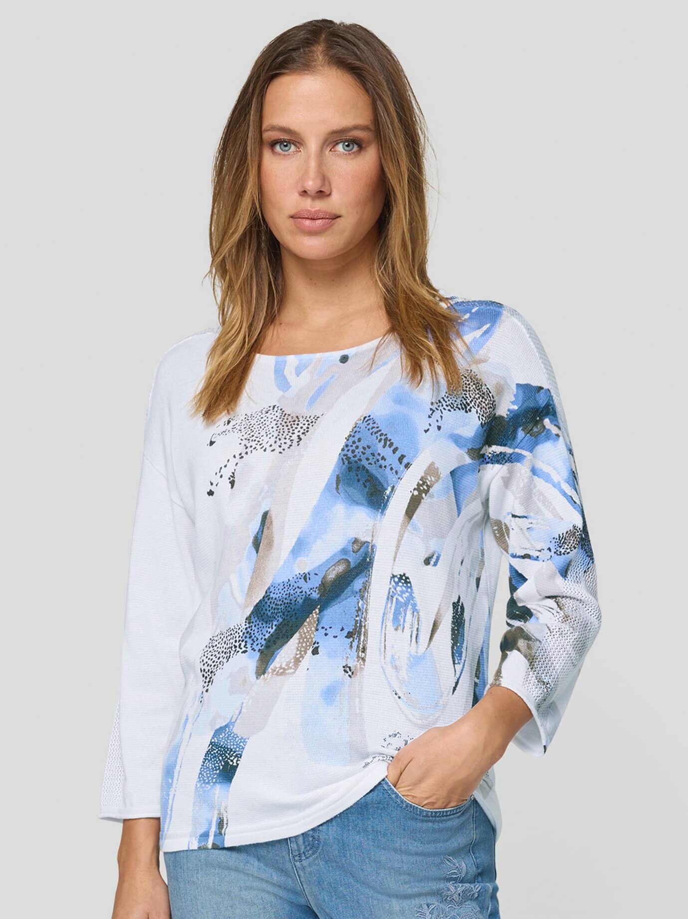 Strickpullover Safari - Hellblau