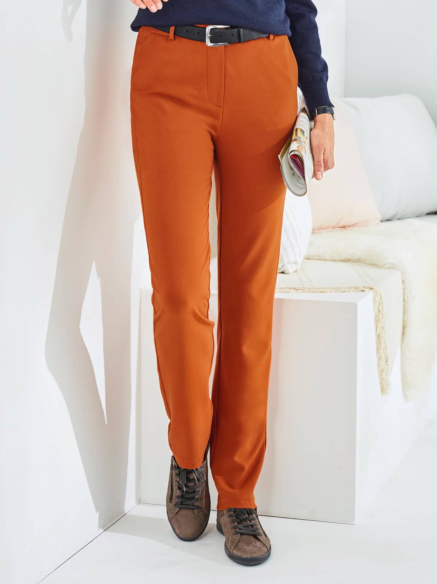 Bequembundhose Diagonal-Stretch - Rost