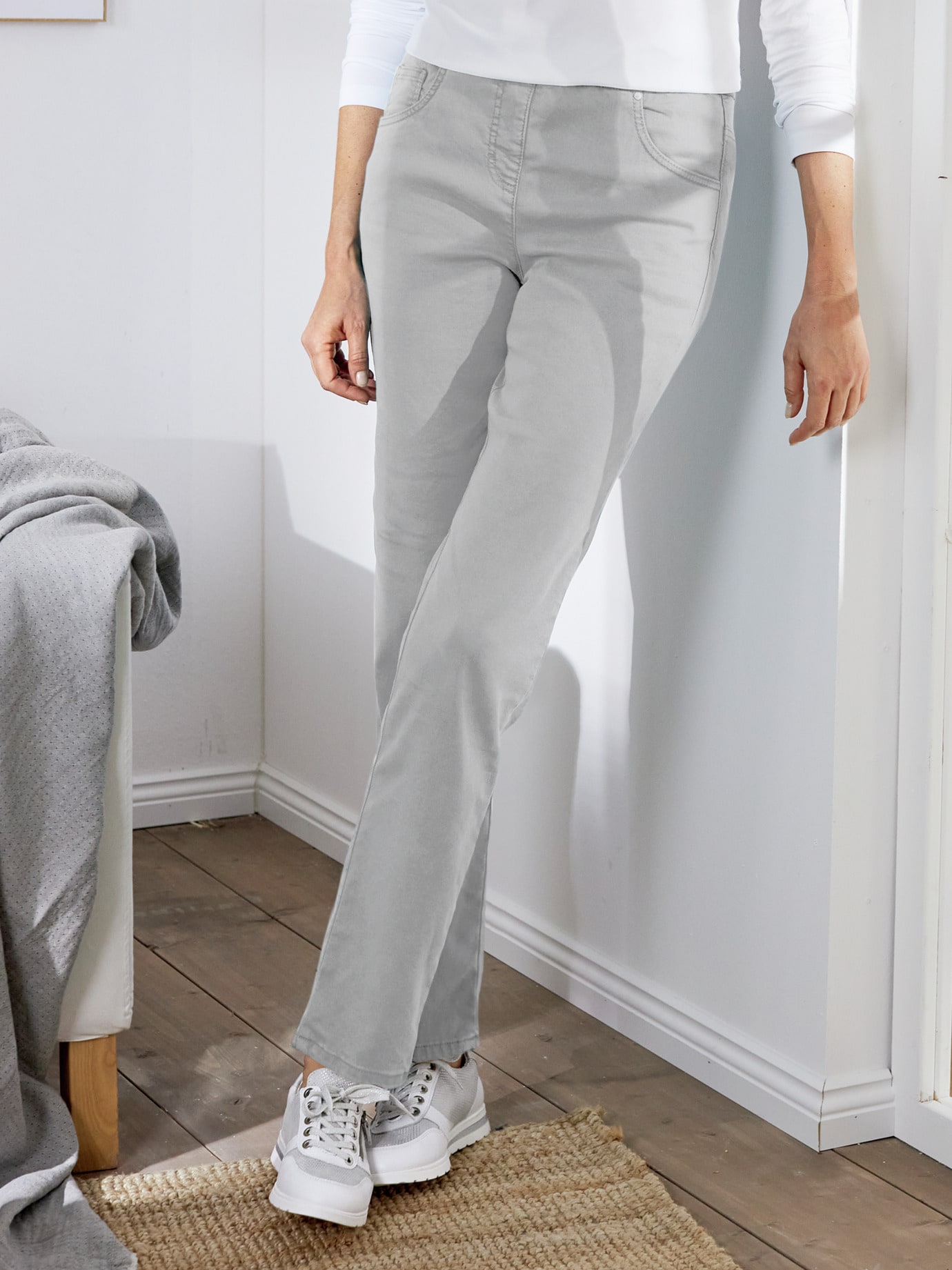 Bequembundhose Powerstretch Hellgrau
