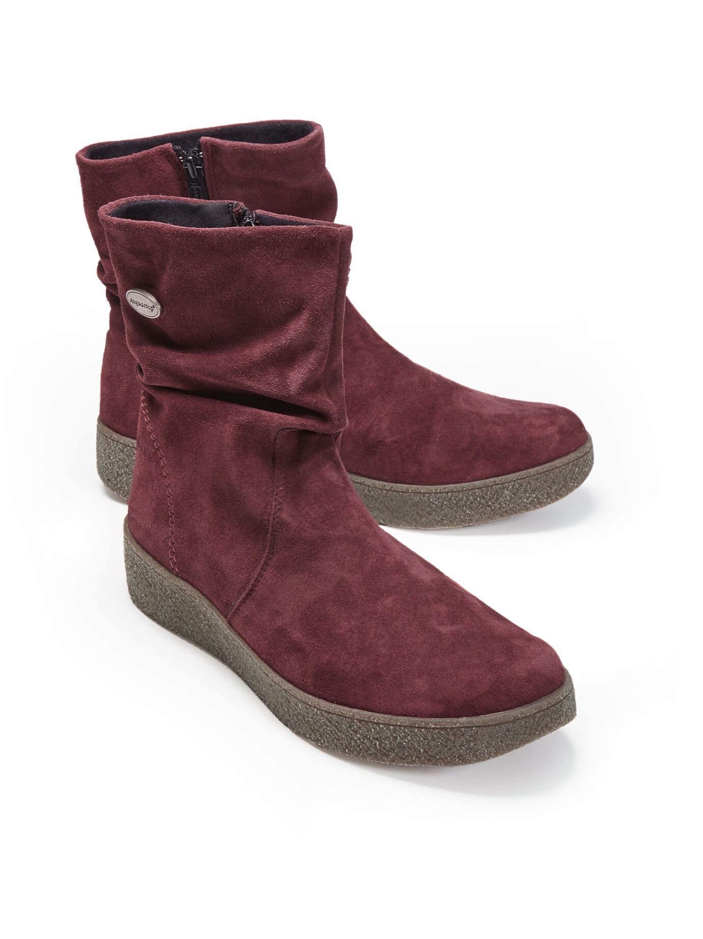 Aquastop-Reißverschluss-Stiefelette - Bordeaux - female - Size: 42