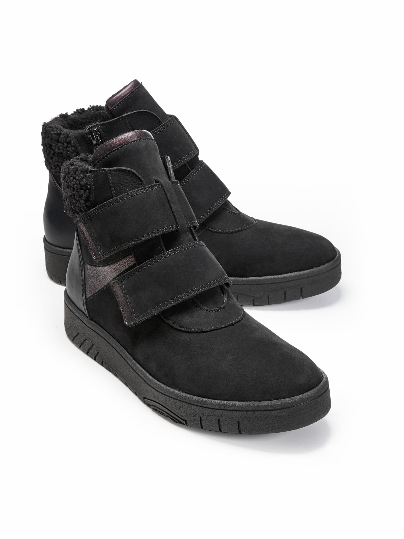 Waldläufer Klett-Bootie Schwarz