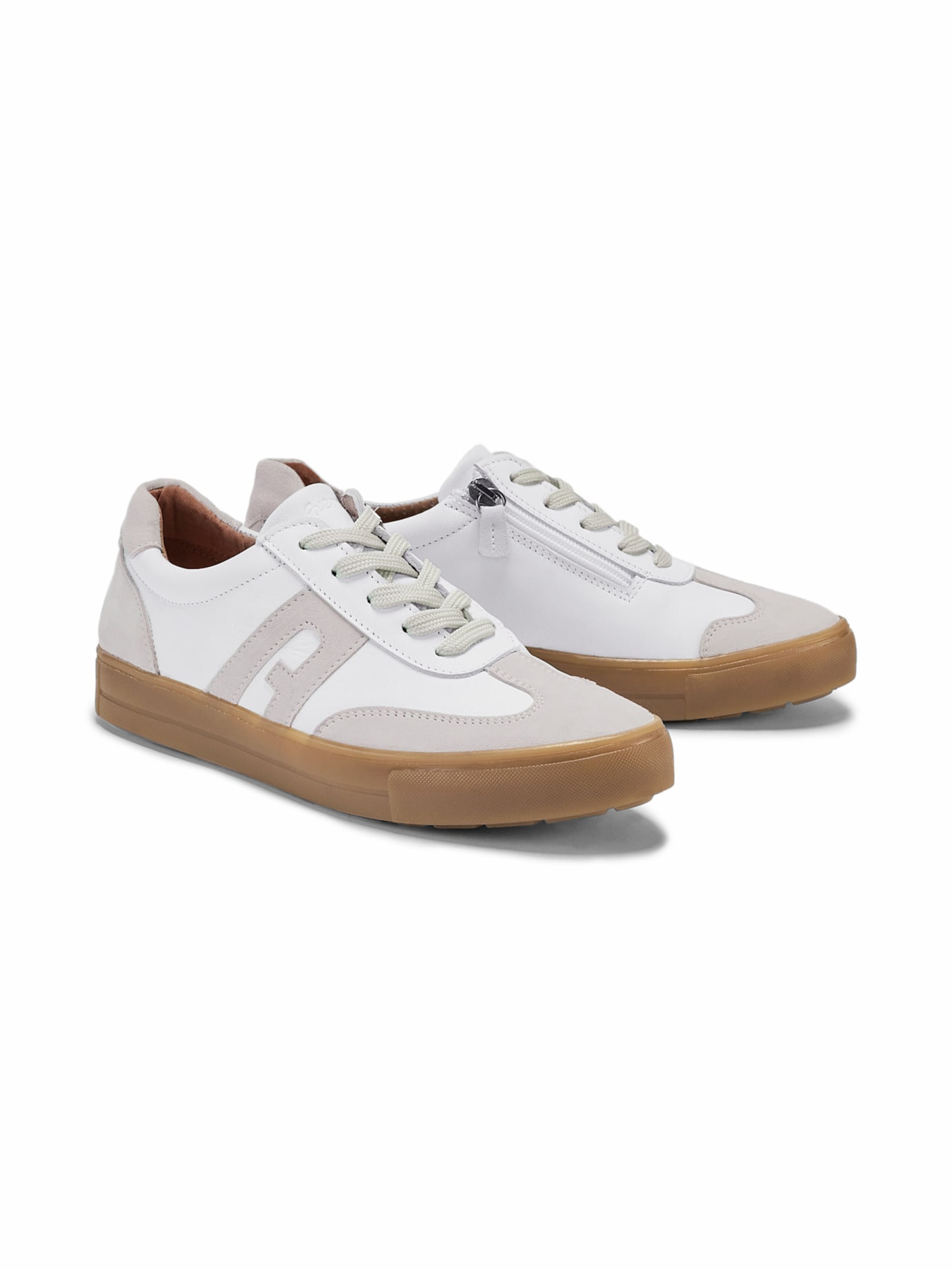 Hallux-Schnürer-Soft Weiß/ Beige