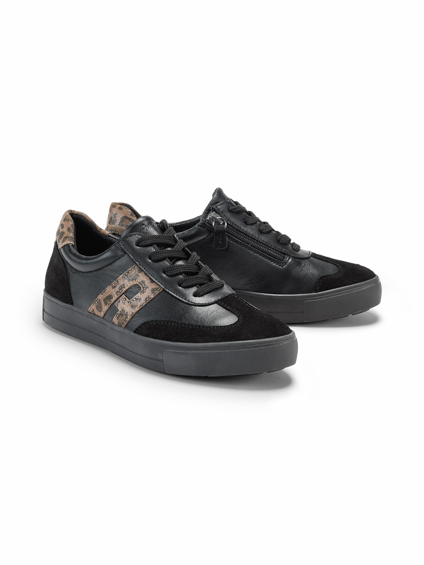 Hallux-Schnürer-Soft Schwarz/ Leopar