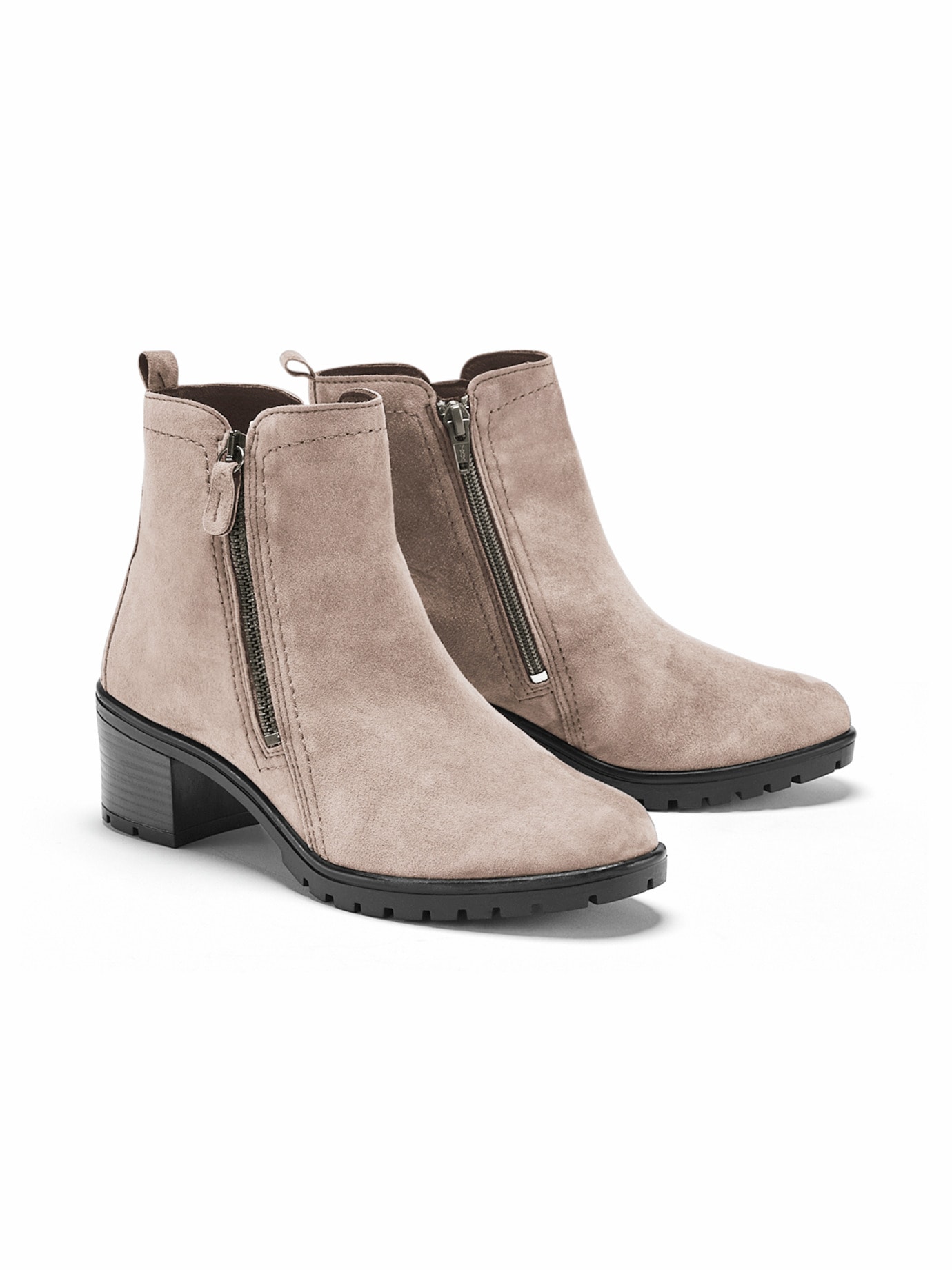 Hallux-Absatz Stiefelette Comfort Taupe