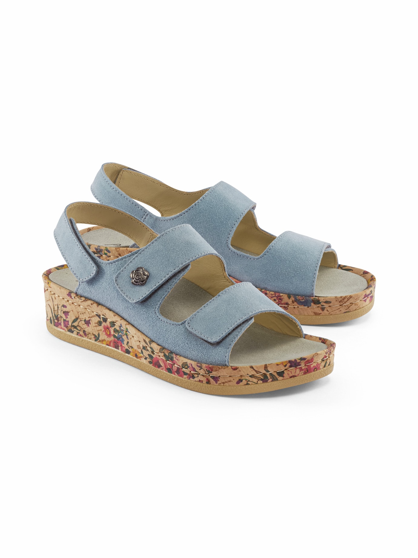 3er-Klettsandale Memory Hellblau