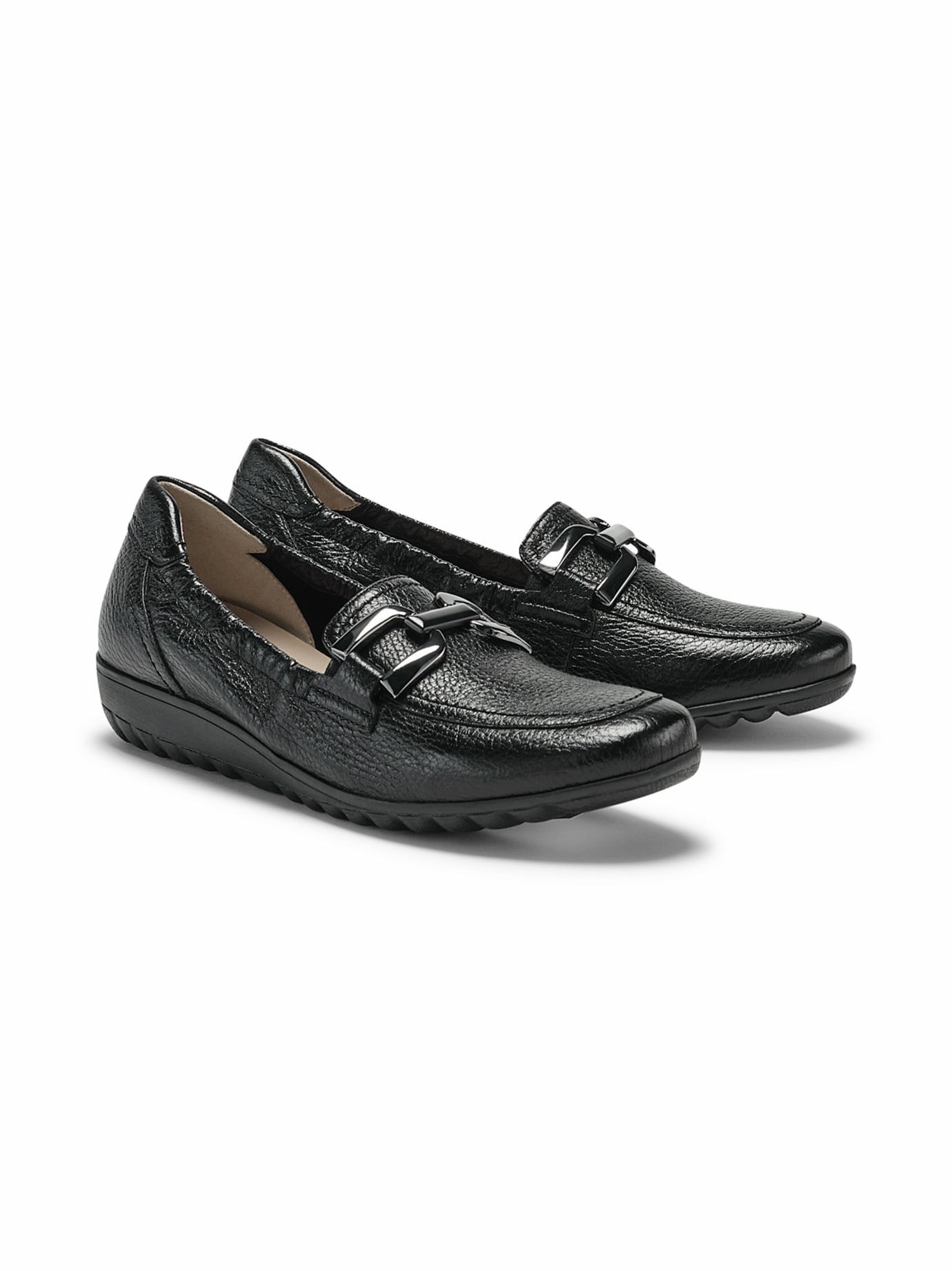 Hirschleder-Slipper Komfort Chic Schwarz