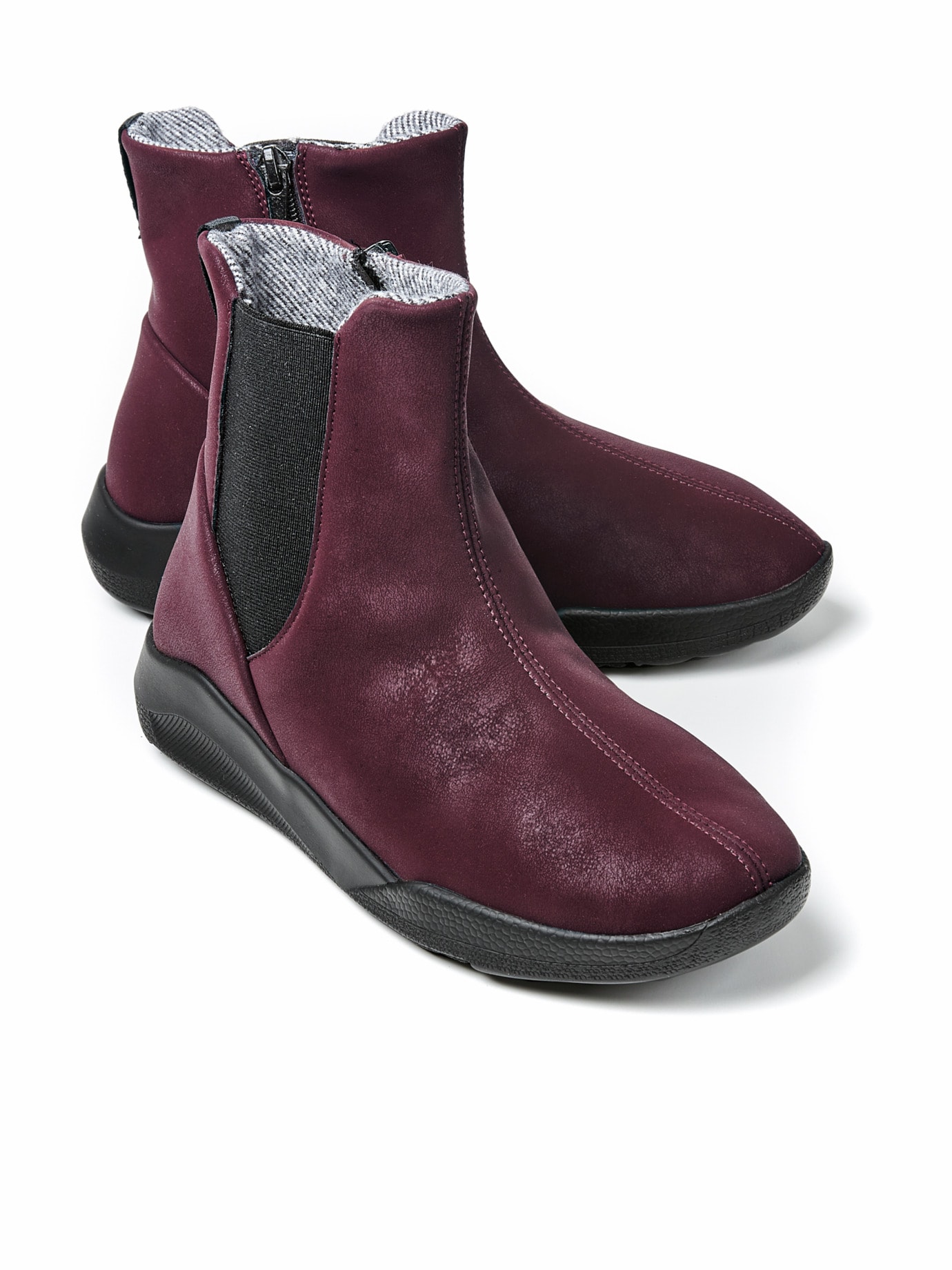 Hallux-Stretchbootie Naturform Bordeaux