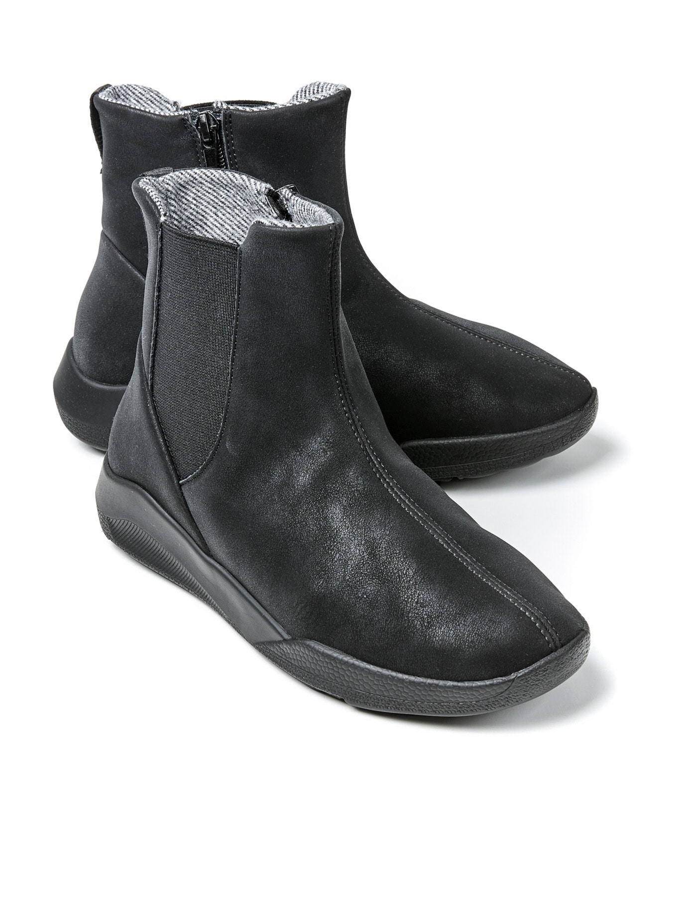 Hallux-Stretchbootie Naturform Schwarz