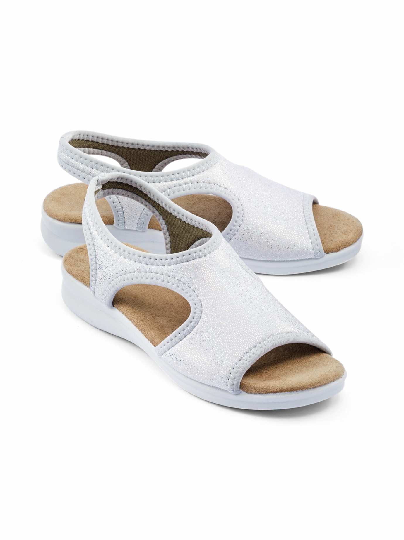 Hallux-Sandale Superstretch Weiß metallic