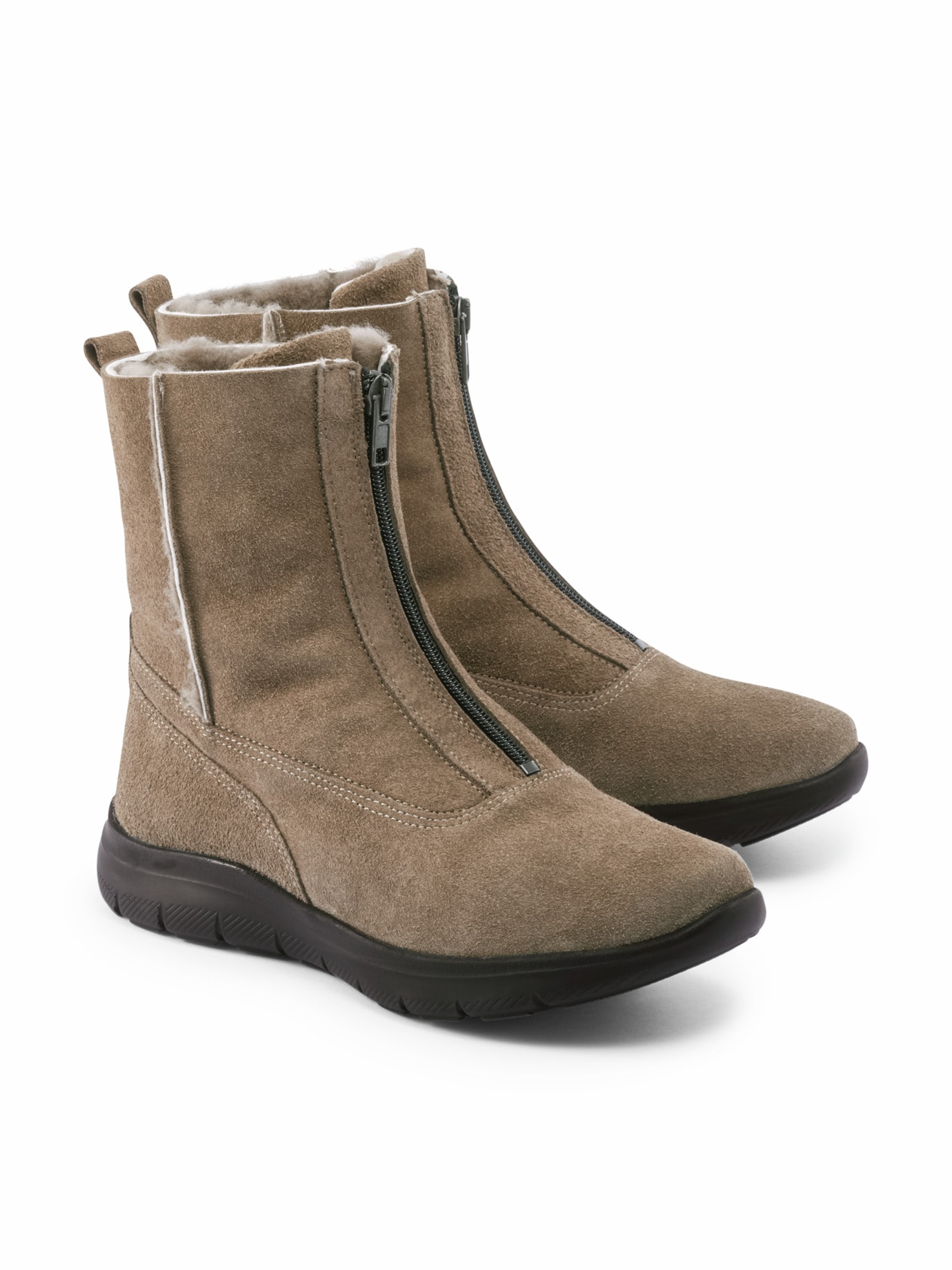 Hallux-Lammfell-Bootie Beige