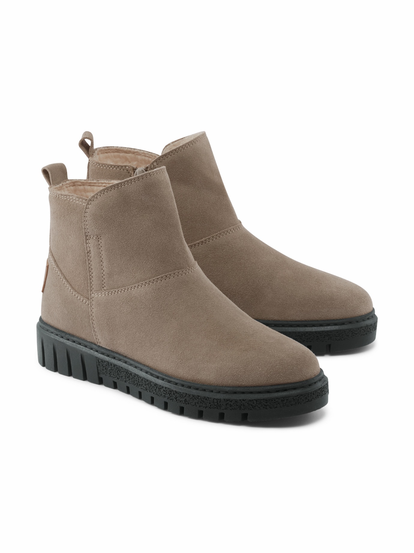 Leicht-Bootie Winterwarm Taupe