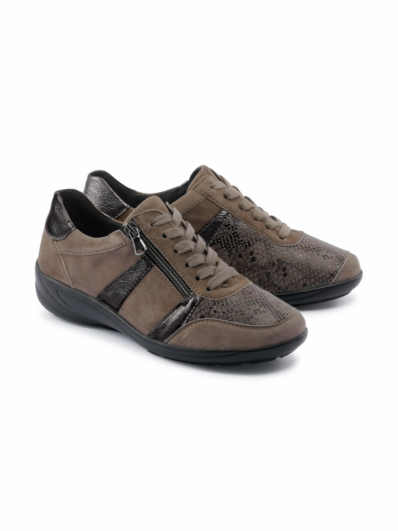 Hallux-Schnürer Extrabreit Taupe