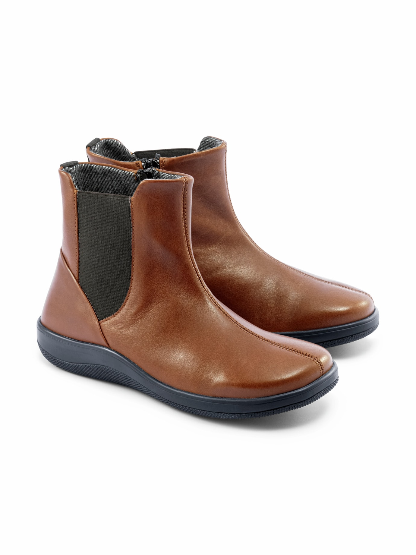 Naturform-Bootie Cognac
