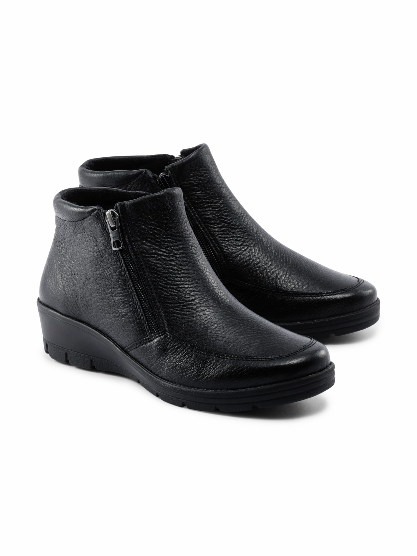 Hallux-Hirschleder Bootie Thermo Schwarz