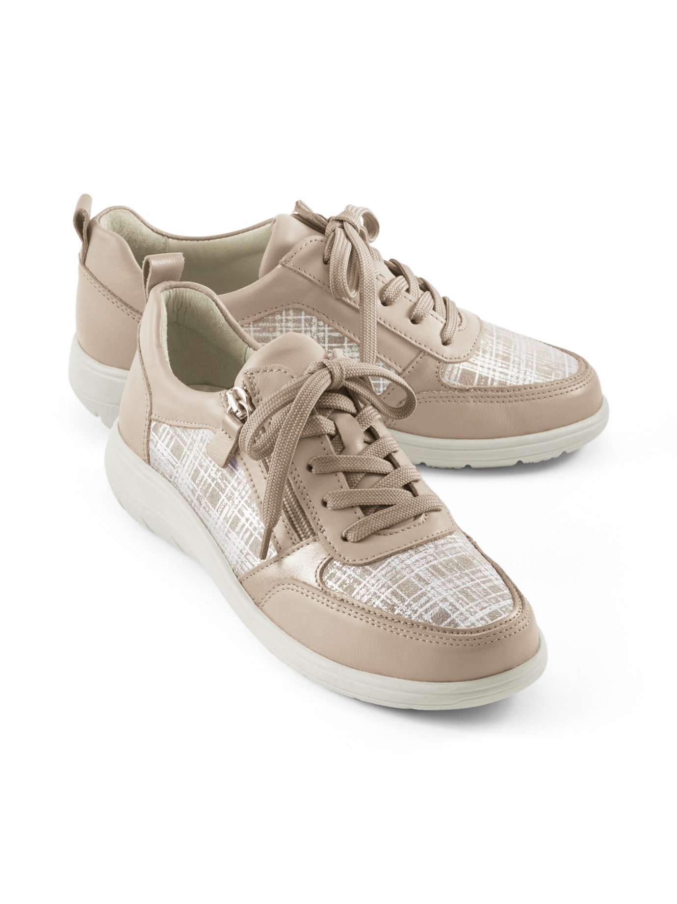 Hallux-Bequem Schnürer Beige
