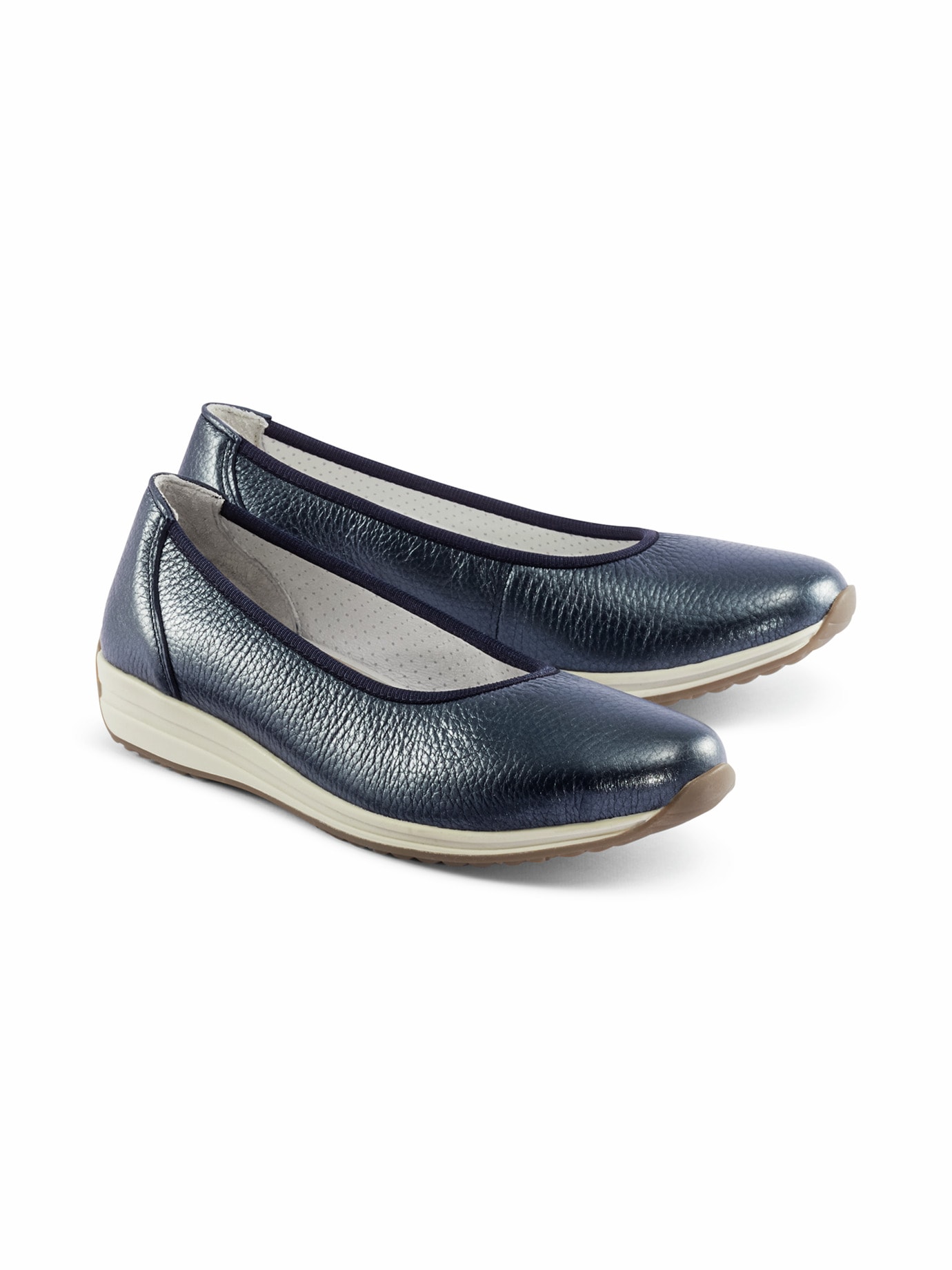 Hirschleder-Ballerina Marine