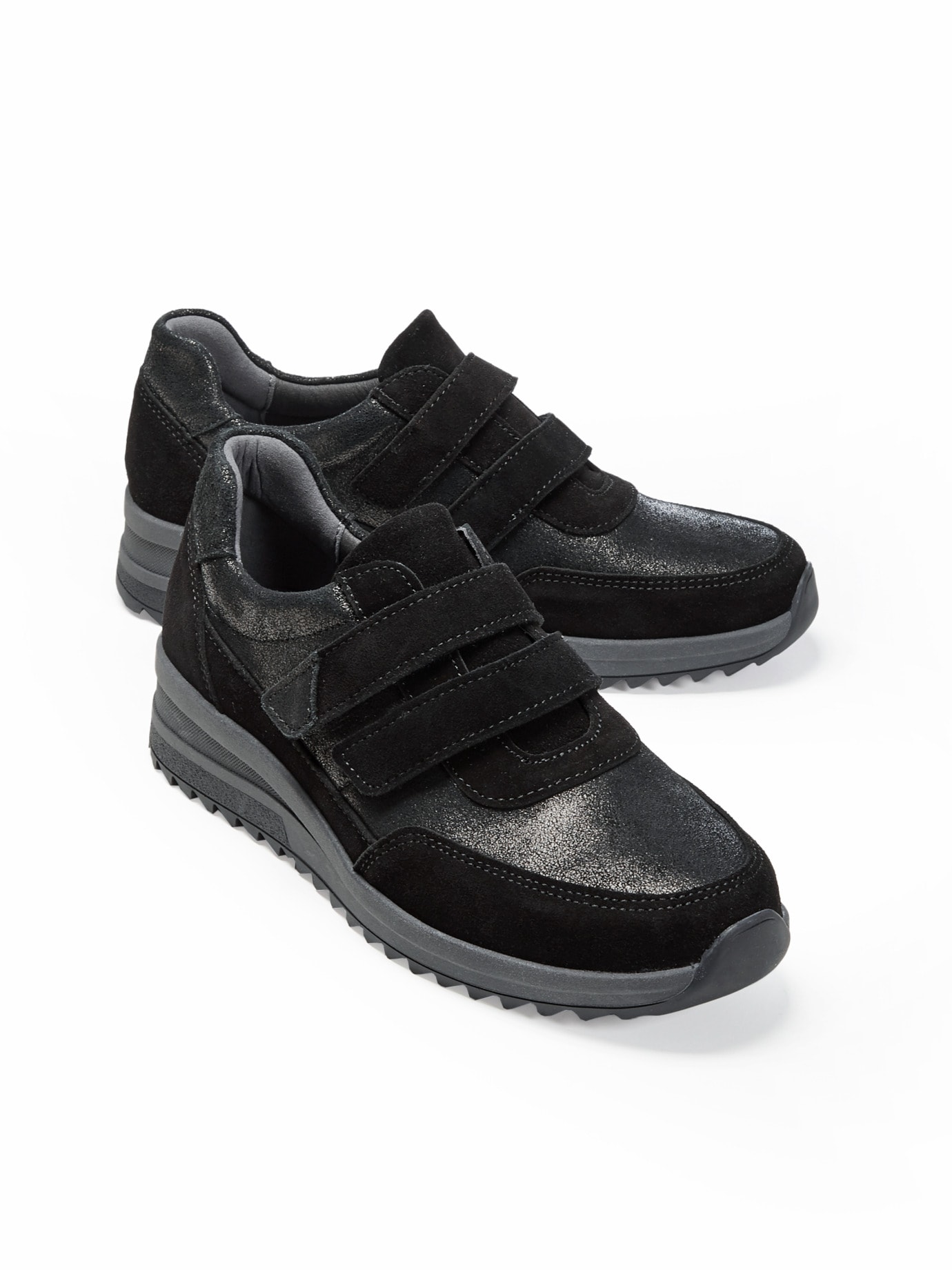 Bequem-Klettschuh Antirutsch Schwarz