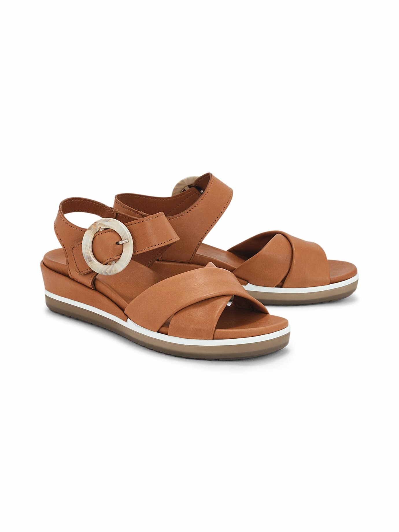 Hallux-Sandale Softleder - Cognac