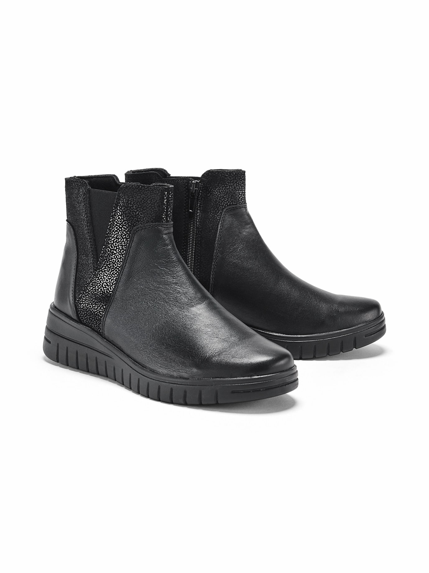 Hallux-Stiefelette Luftpolster Schwarz