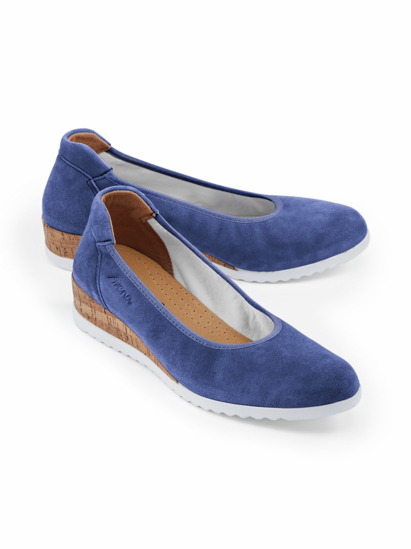 Hallux-Slipper Keilabsatz Blau
