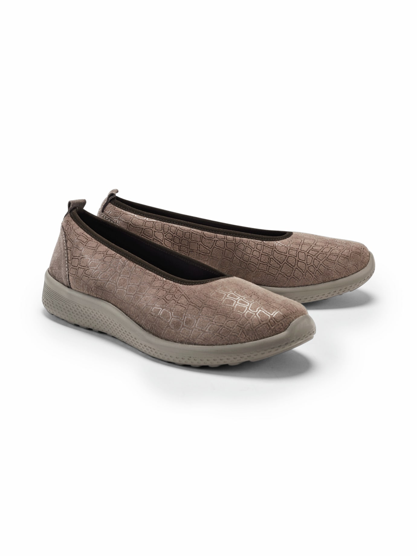 Hallux-Ballerina Superstretch Weite Taupe