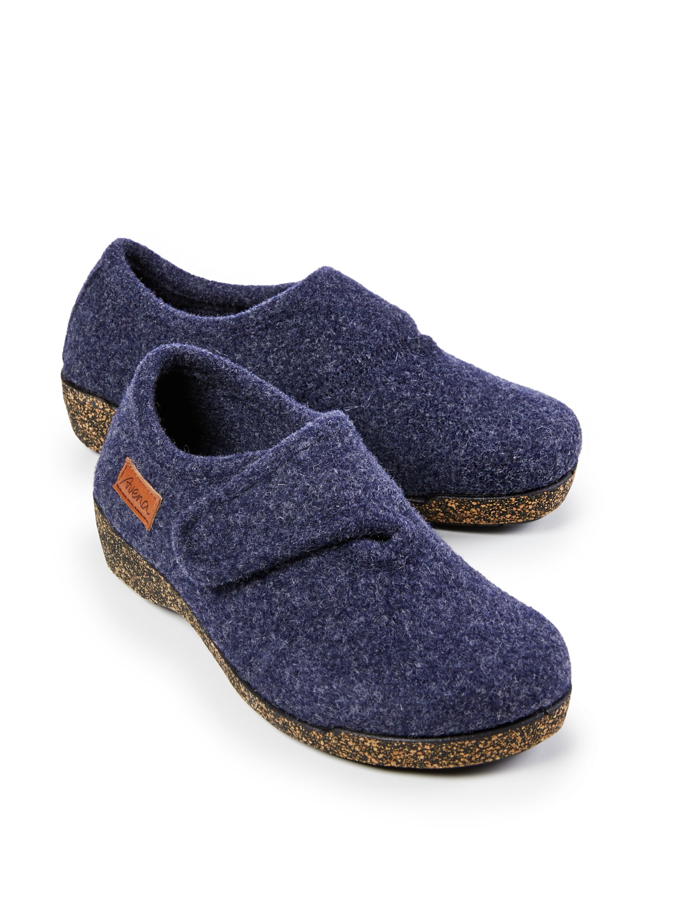 Filz-Klettslipper Federleicht Blau