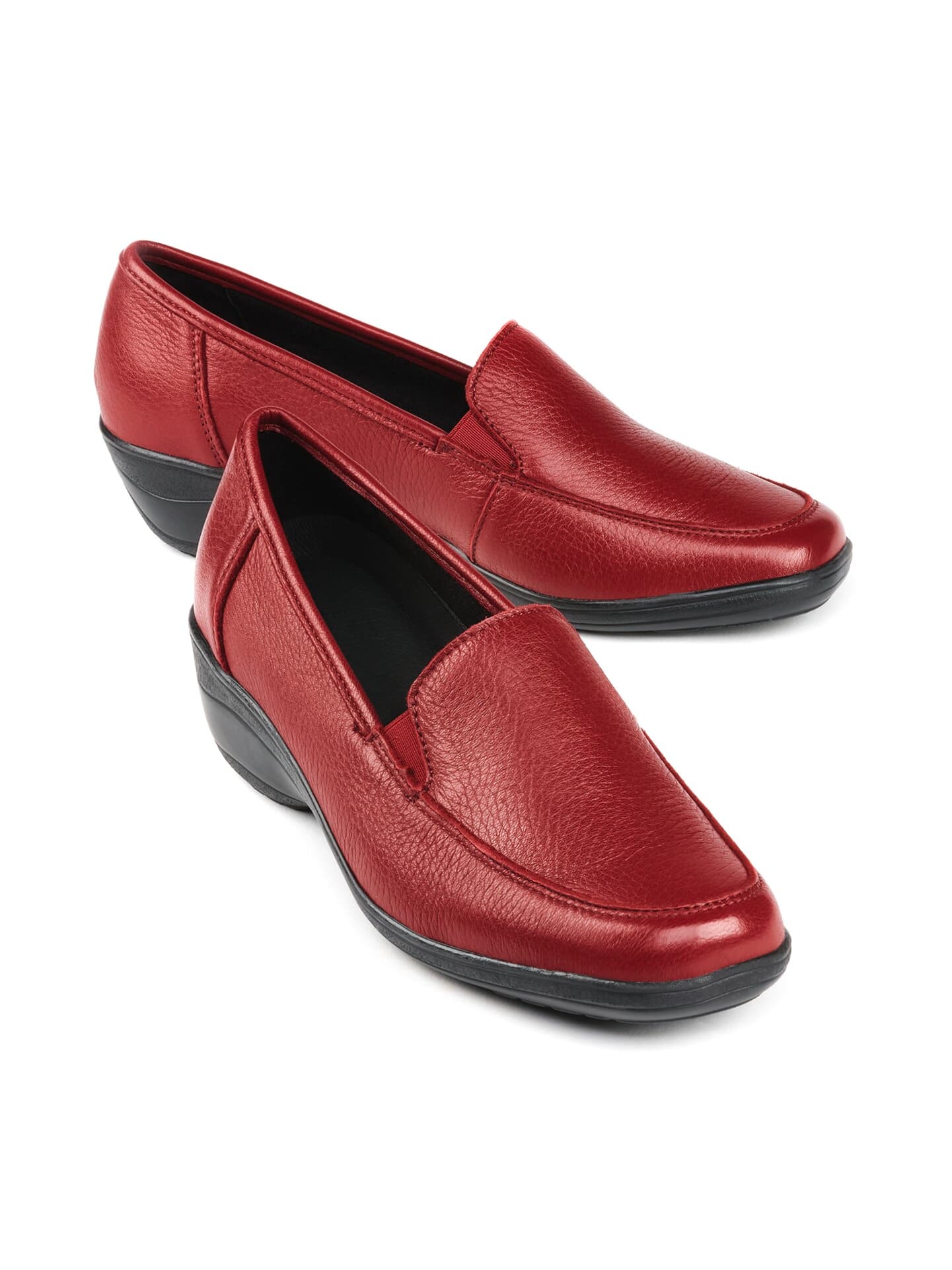 Avena Hirschleder-Slipper - Rot