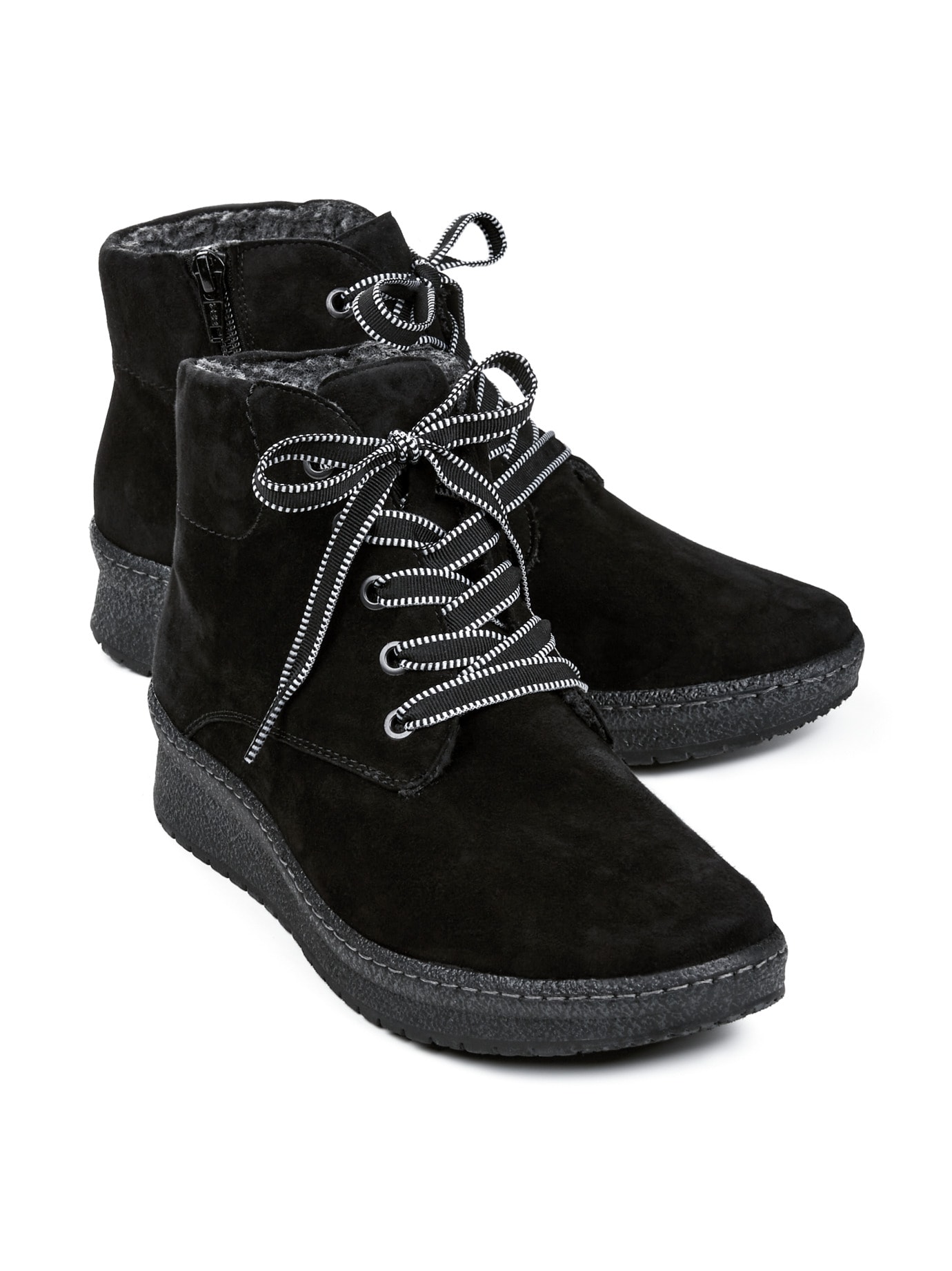 Hallux-Luftpolster-Stiefelette Schwarz